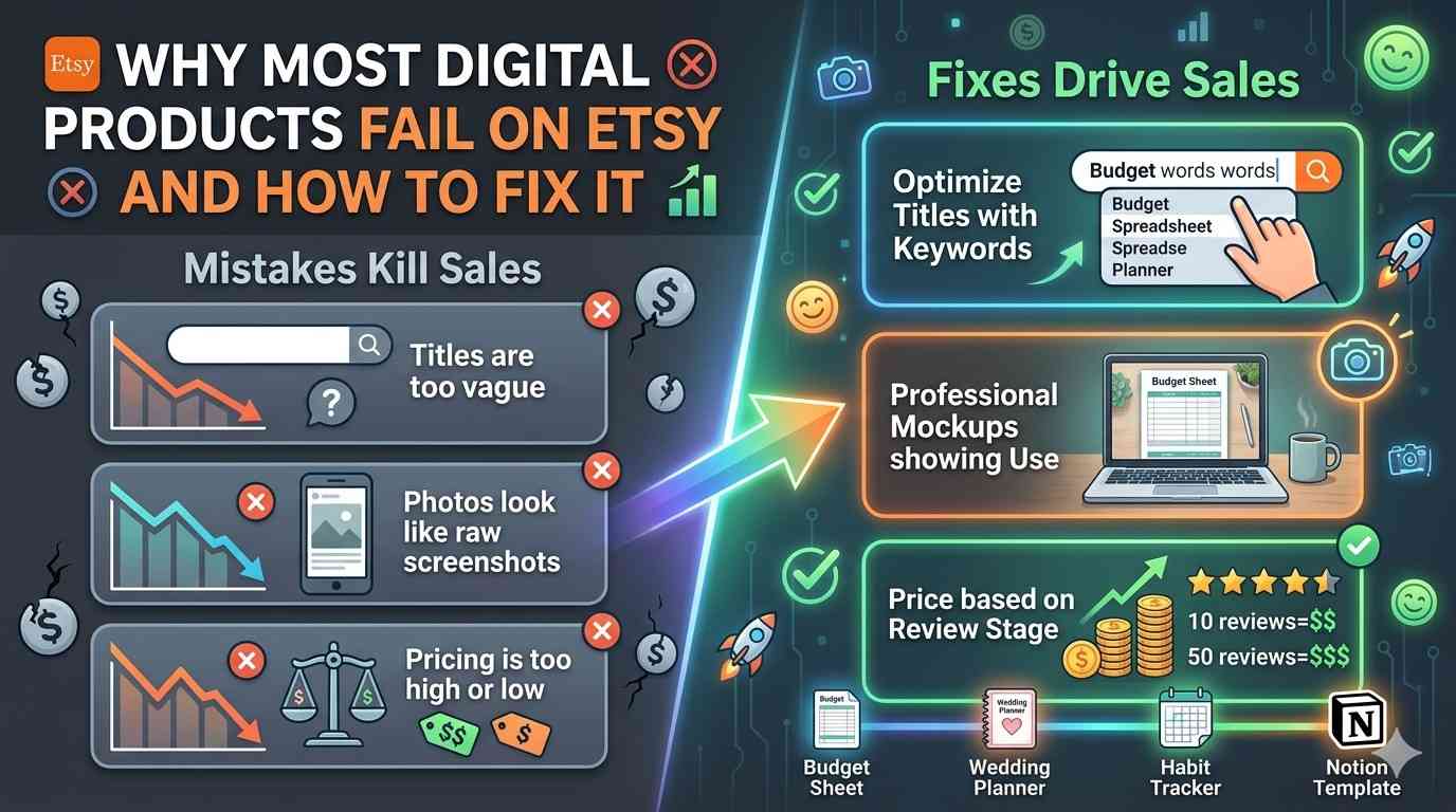Why Most Digital Products Fail on Etsy (And How to Fix It)
