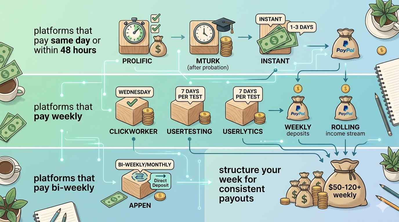 Side Hustles That Pay Weekly Instead of Making You Wait 30 Days
